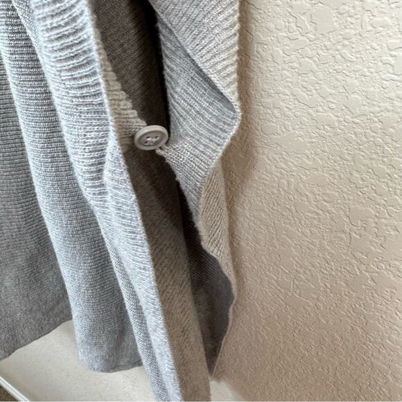 J Jill Pure Jill  Poncho Sweayer Cotton Salmon Gray Ombré OZ Casual Relaxed - Picture 9 of 12